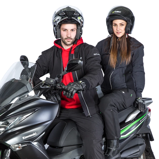 Męska kurtka motocyklowa soft-shell W-TEC Langon - Czarno-niebieski