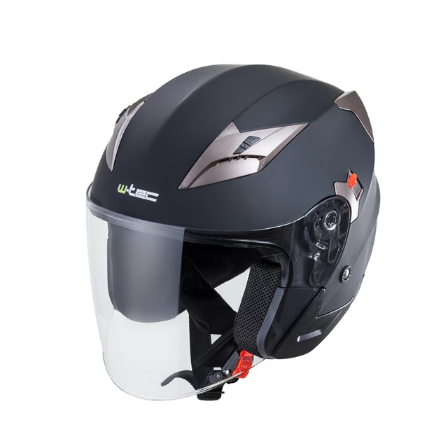 Kask motocyklowy otwarty z blendą W-TEC Putta - Biały perłowy