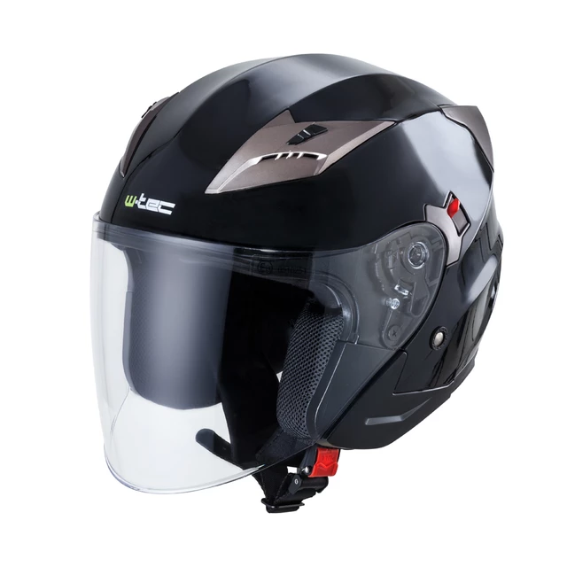 Kask motocyklowy otwarty z blendą W-TEC Putta - Biały perłowy