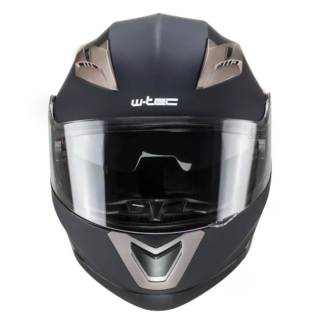 Kask motocyklowy z blendą Flip-Up W-TEC Pezzon - czarno-brązowy