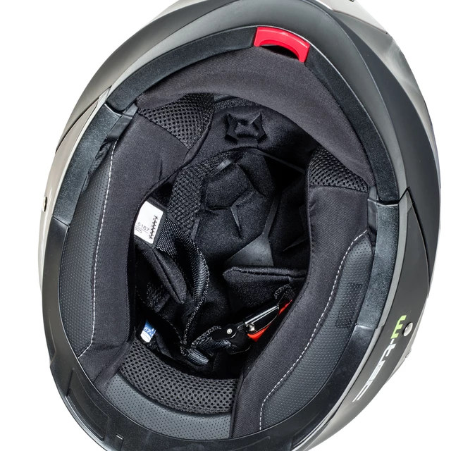Kask motocyklowy z blendą Flip-Up W-TEC Pezzon - czarno-brązowy