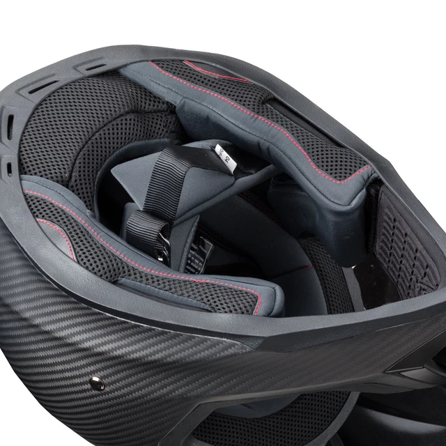 Kask motocyklowy motocross downhill W-TEC Crosscomp - połysk węgla