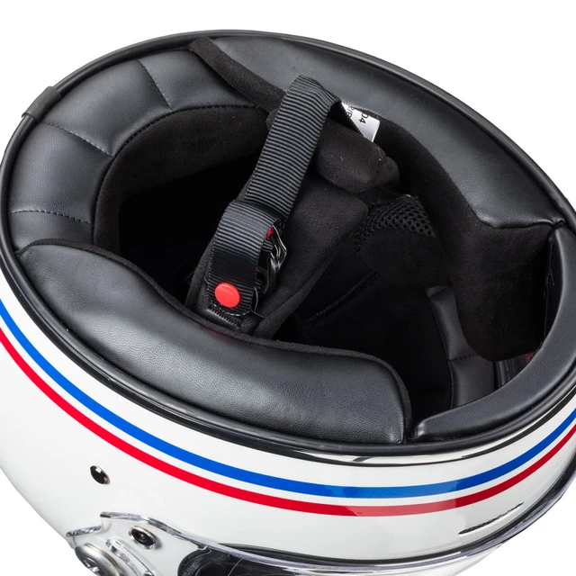 Kask motocyklowy integralny W-TEC Cruder Delacro - niebiesko-biało-czerwony