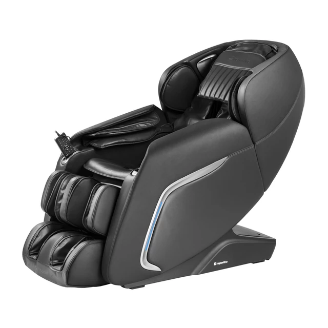 Fotel do relaksu inSPORTline Carlita ∙ masaż mechaniczny + powietrzny ∙ ogrzewanie podczerwienią ∙ sterowanie głosowe ∙ Bluetooth - Antracyt
