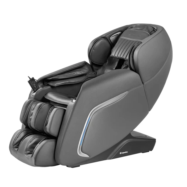 Fotel do relaksu inSPORTline Carlita ∙ masaż mechaniczny + powietrzny ∙ ogrzewanie podczerwienią ∙ sterowanie głosowe ∙ Bluetooth - Antracyt