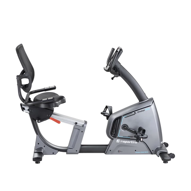 Rower treningowy poziomy rehabilitacyjny inSPORTline Omahan RMB ∙ nośność 150 kg ∙ 32 poziomy oporu ∙ program HRC ∙ program WATT ∙ uchwyt na tablet