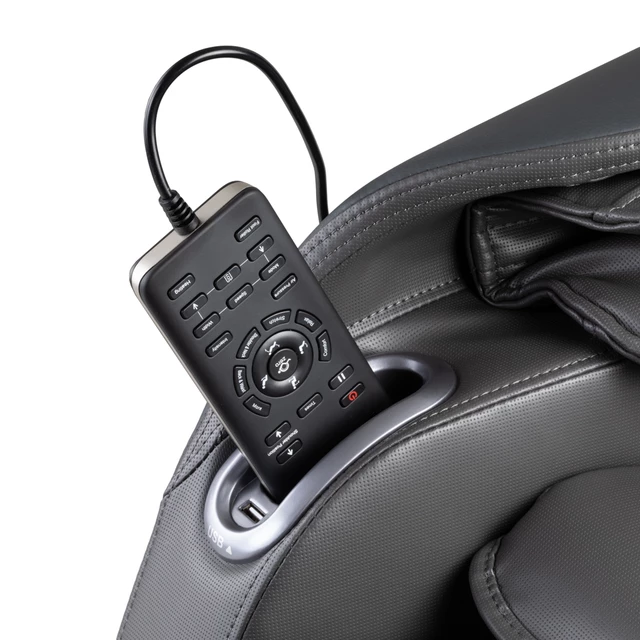 Fotel do relaksu inSPORTline Carlita ∙ masaż mechaniczny + powietrzny ∙ ogrzewanie podczerwienią ∙ sterowanie głosowe ∙ Bluetooth - Antracyt