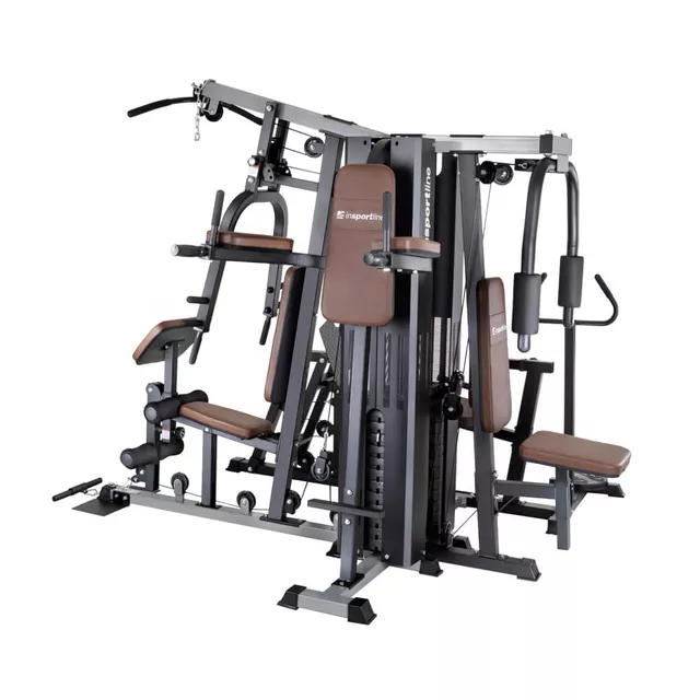 Wielostanowiskowy atlas inSPORTline Profigym C300 ∙ wyciągi górny/dolny + prasa do nóg ∙ 2×60 kg stos
