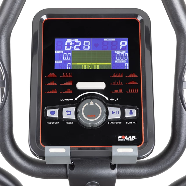 Orbitrek magnetyczny inSPORTline Omahan ET ∙ cicha praca ∙ nośność 150 kg ∙ 32 poziomy oporu ∙ program HRC ∙ ekran LCD ∙ uchwyt na tablet