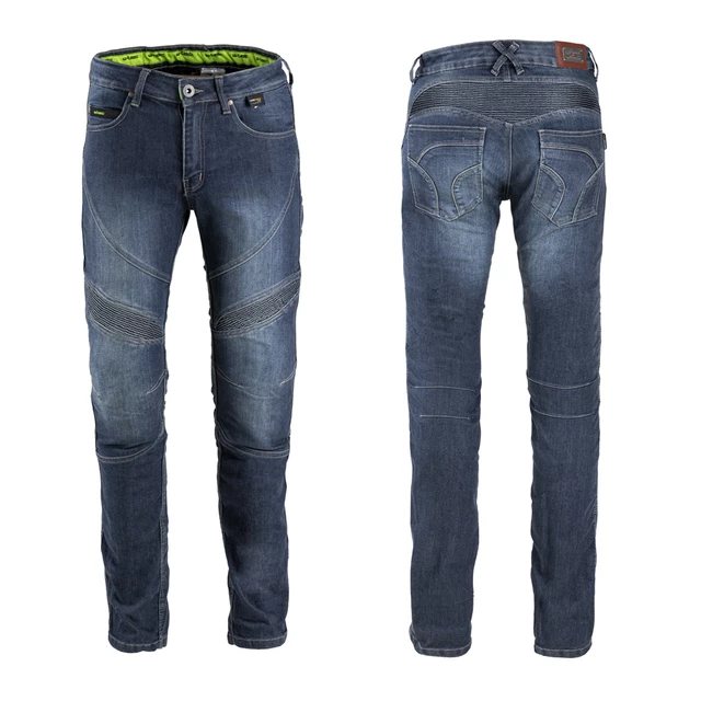 Męskie spodnie jeansy motocyklowe W-TEC Oliver - Czarny