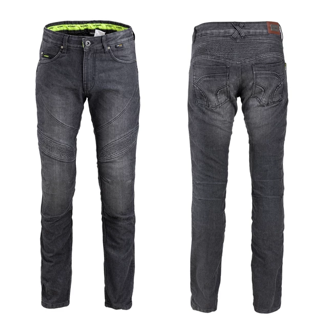 Męskie spodnie jeansy motocyklowe W-TEC Oliver - Czarny