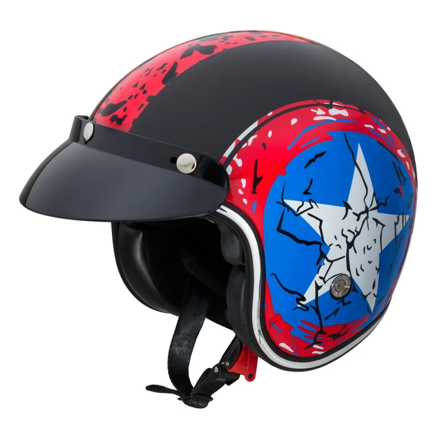 Kask motocyklowy otwarty W-TEC Café Racer - 3Ways Surf - Wielka gwiazda