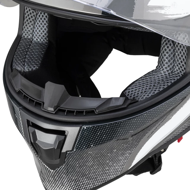 Kask motocyklowy W-TEC Integra Graphic + wizjer - Czarno-zielony