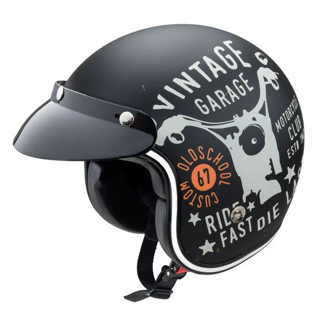 Kask motocyklowy otwarty W-TEC Café Racer - 3Ways Surf - Zabytkowy garaż