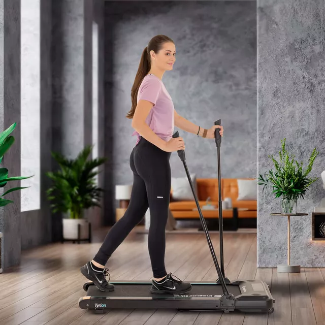 Bieżnia składana 2w1 z funkcją nordic walking inSPORTline Tyrion ∙ elektryczna ∙ do chodzenia ∙ domowa ∙ Bluetooth