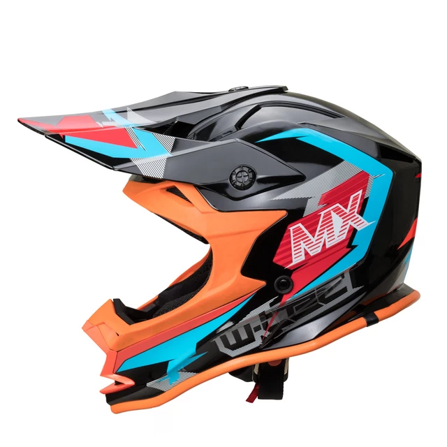 Kask motocyklowy cross enduro W-TEC V321 ∙ ABS ∙ ECE 22-05 ∙ wentylacja ∙ lekki - Północny ogień