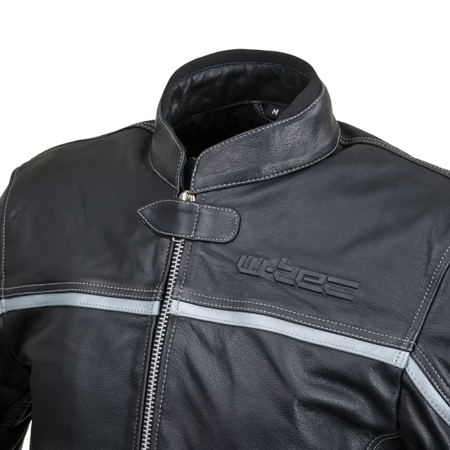 Skórzana kurtka motocyklowa W-TEC Mathal - Czarny