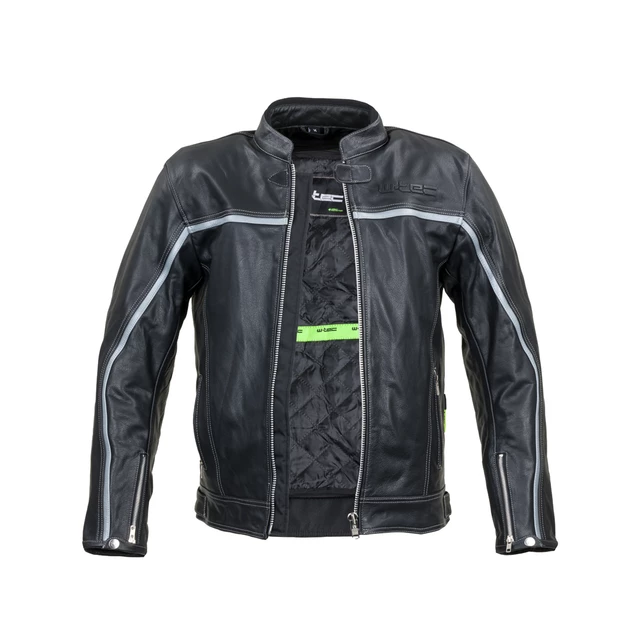 Skórzana kurtka motocyklowa W-TEC Mathal - Czarny