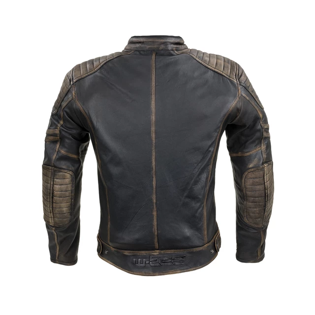 Skórzana kurtka motocyklowa W-TEC Mungelli - Brązowy Vintage
