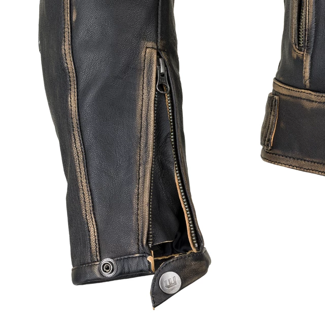 Skórzana kurtka motocyklowa W-TEC Mungelli - Brązowy Vintage