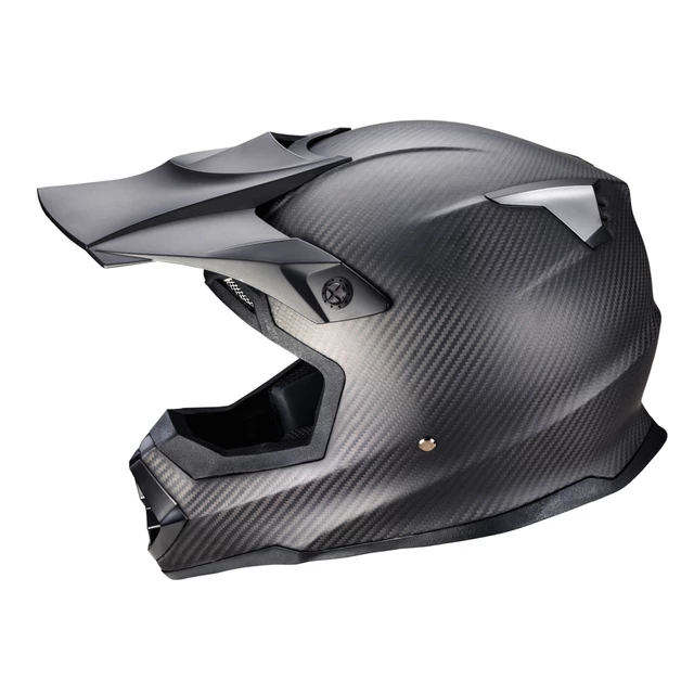 Kask motocyklowy motocross downhill W-TEC Crosscomp - połysk węgla