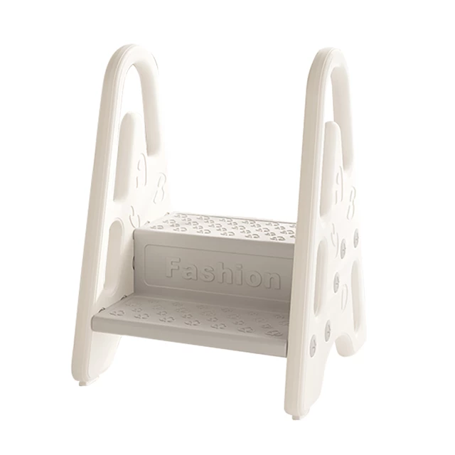 Stołek dziecięcy drabinka 2w1 inSPORTline Goralcino ∙ obciążenie 40 kg ∙ zaokrąglone krawędzie ∙ HDPE - Biały - Biały