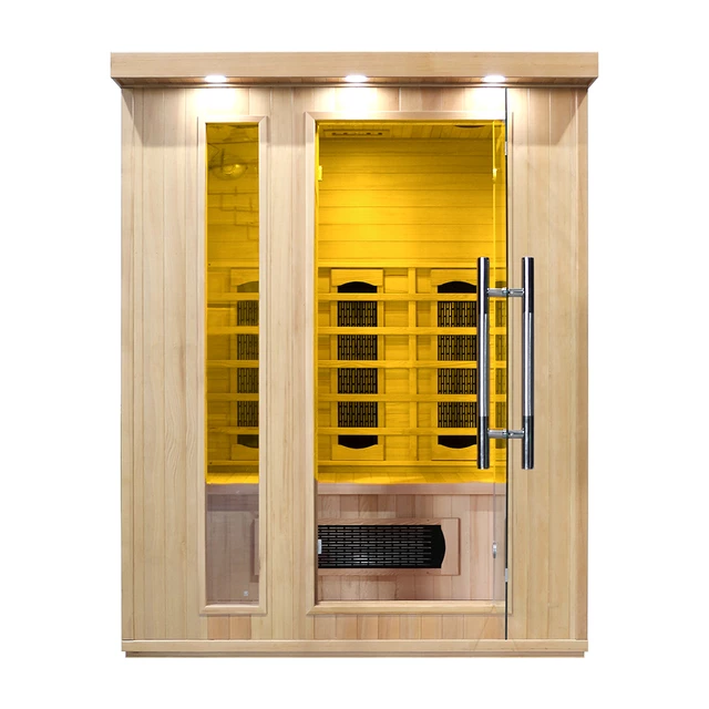 Sauna na podczerwień inSPORTline Mettsa 300 ∙ 6 promienników ceramicznych ∙ dach LED 7 kolorów ∙ Bluetooth & jonizator