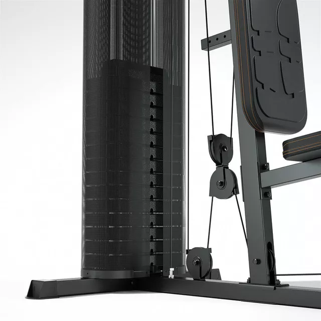 Atlas wielofunkcyjny do ćwiczeń inSPORTline ProfiGym C45 ∙ 90 kg obciążenia ∙ regulowane oparcie ∙ wyciągi górny / dolny