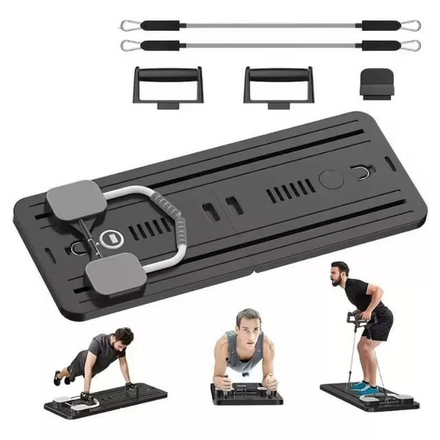 Reformer do pilatesu inSPORTline Trancer Basic ∙ antypoślizgowa deska ∙ składana konstrukcja ∙ stacja na telefon - Fioletowy