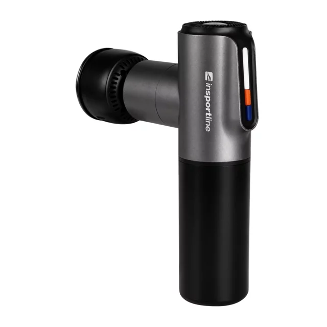 Pistolet do masażu inSPORTline IceBlaze ∙ chłodzenie i ogrzewanie ∙ 5 prędkości ∙ 4 głowice ∙ 2400 mAh ∙ silnik bezszczotkowy