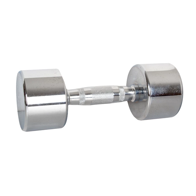 Hantle chromowane inSPORTline Crossteel 1-14 kg ∙ stalowa powłoka ∙ antypoślizgowy chwyt