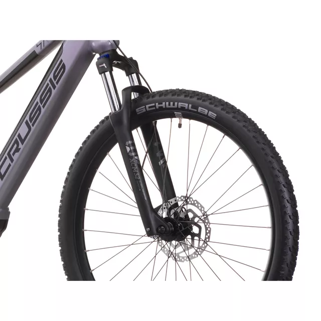 Górski rower elektryczny Crussis e-Fionna 7.11 ∙ Panasonic 250W ∙ 715Wh ∙ widelec Suntour 100mm ∙ hamulce hydrauliczne Shimano ∙ 9 biegów