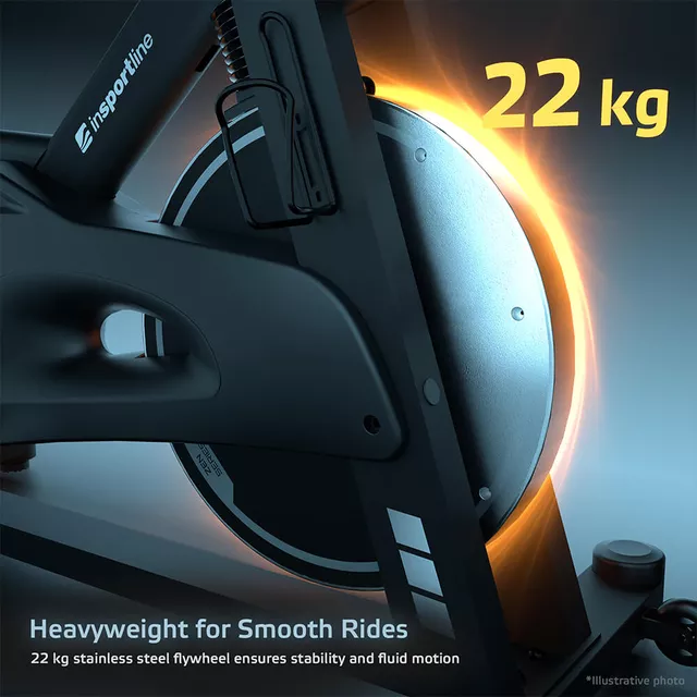 Rower spinningowy inSPORTline ZenRoute 1200 ∙ 22 kg koło zamachowe ∙ nośność 150 kg ∙ 32 poziomy obciążenia ∙ ekran 10,1" z Netflix