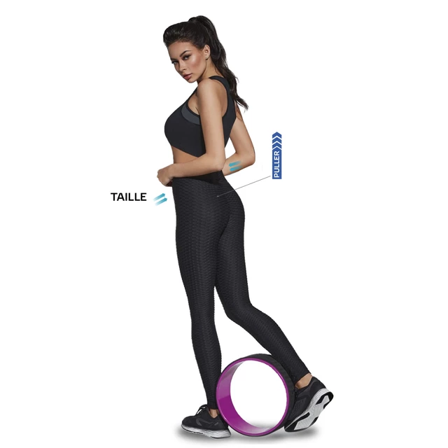 Legginsy damskie BAS BLEU Aura Black - Czarny - Czarny