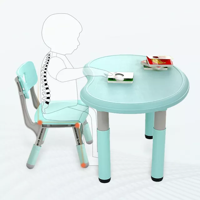 Stolik dziecięcy regulowany z krzesłem inSPORTline Kucerino ∙ ergonomia ∙ antypoślizgowy ∙ lekki ∙ pastelowy design ∙ nośność 40 kg - Różowy
