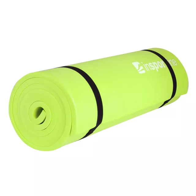 Mata do ćwiczeń fitness inSPORTline EVA 180x50 cm  ∙ pianka EVA ∙ wodoodporna ∙ grubość 1 cm ∙ waga 280 g - Zielony