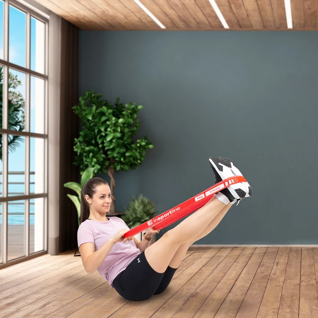 Guma oporowa, opaska do ćwiczeń inSPORTline Rand Strong ∙ opór 8 kg ∙ długość 208 cm - Pomarańczowy