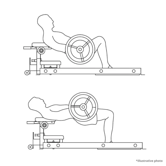 Ławka do nóg i pośladków inSPORTline X-NT HT10 ∙ nośność 350 kg ∙ kółka transportowe ∙ stal