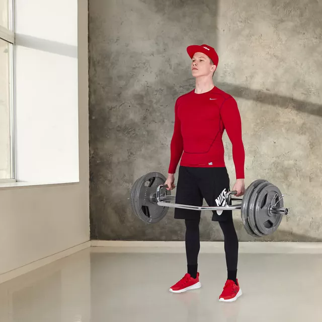 Gryf do martwego ciągu inSPORTline Dedlif ∙ kształt sześciokątny ∙ dwupoziomowy chwyt ∙ olimpijski ∙ nośność 200 kg