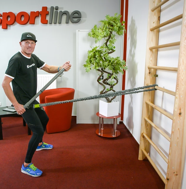 Drabinka gimnastyczna inSPORTline Shapemar 220x90 cm ∙ 12 szczebli ∙ nośność 130 kg ∙ drewno bukowe ∙ podwójnie lakierowana