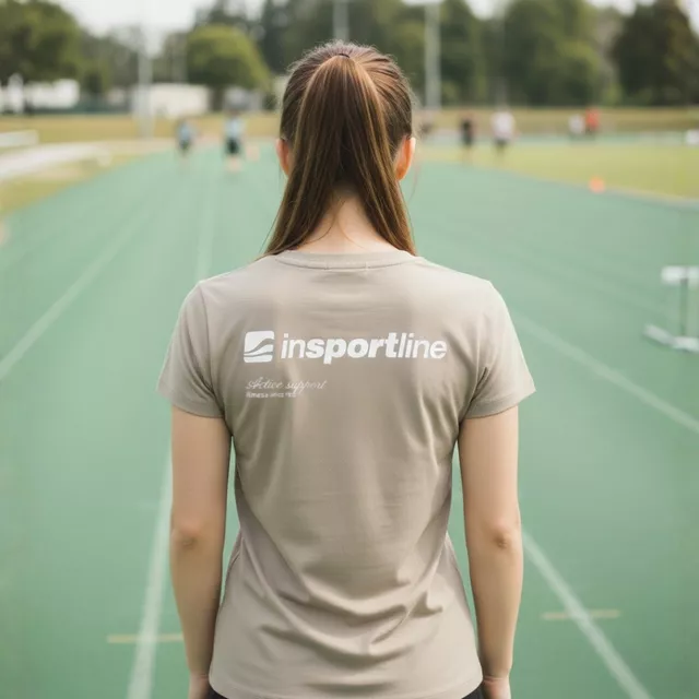 Koszulka damska inSPORTline Signature ∙ 100% bawełna ∙ wygodny krój ∙ duże logo na plecach - Czarny