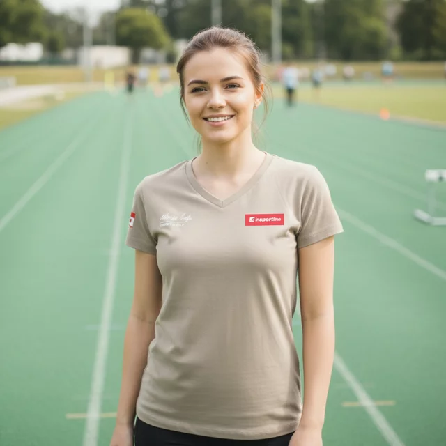 Koszulka damska inSPORTline Signature ∙ 100% bawełna ∙ wygodny krój ∙ duże logo na plecach - Czarny