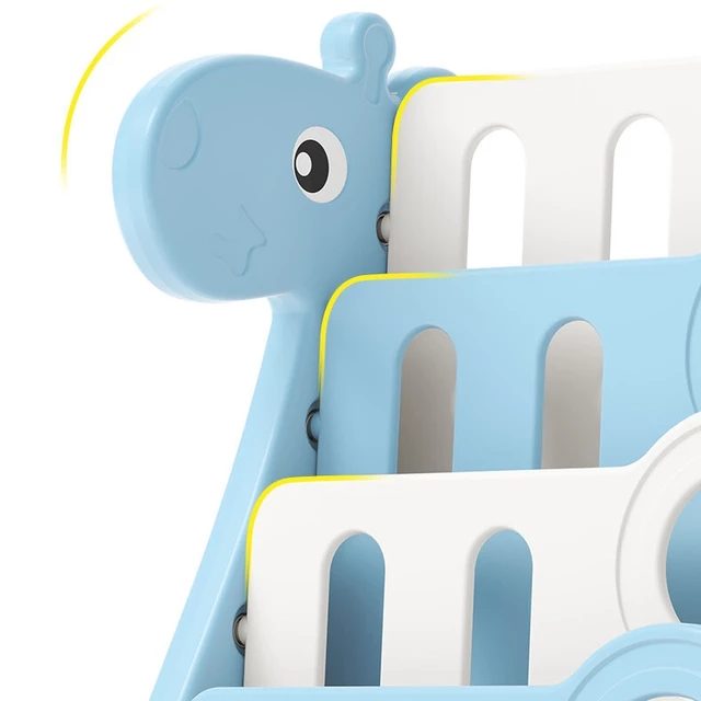 Biblioteczka dziecięca inSPORTline Girafondo ∙ regał na książki ∙ 6 poziomów ∙ nośność 30 kg ∙ HDPE ∙ zaokrąglone krawędzie ∙ regulowana - Niebieski