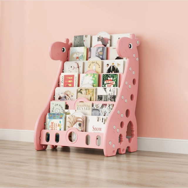Biblioteczka dziecięca inSPORTline Girafondo ∙ regał na książki ∙ 6 poziomów ∙ nośność 30 kg ∙ HDPE ∙ zaokrąglone krawędzie ∙ regulowana - Niebieski