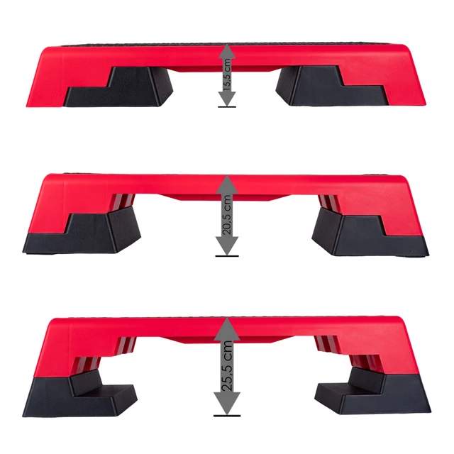 Step fitness / aerobik inSPORTline Absater Evo ∙ 3-stopniowa regulacja ∙ gumowane nóżki ∙ nośność 250 kg ∙ antypoślizgowa powierzchnia