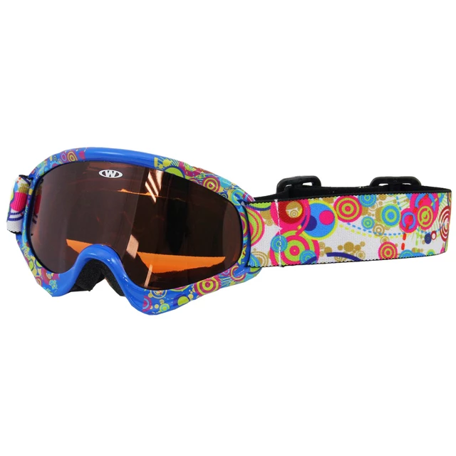 Dziecięce gogle snowboardowe WORKER Sterling z grafiką  ∙ ochrona UV ∙ anti-fog ∙ wentylacja ∙ elastyczny pasek ∙ dla dzieci - Z12-ŻÓŁTY-żółta grafika - Z12_NIEBIESKI - niebieska grafika