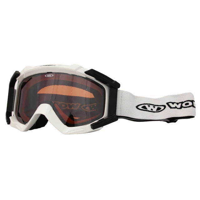Gogle snowboardowe/narciarskie WORKER Simon ∙ kształt anatomiczny ∙ szkła podwójne ∙ ochrona anti-fog ∙ wentylowane ∙ pasek regulowany ∙ UV 100% - Biały - Biały