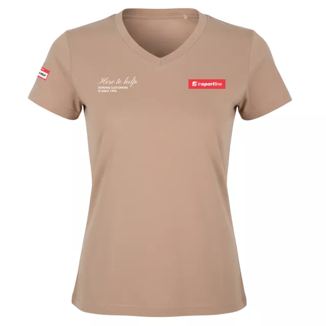 Koszulka damska inSPORTline Signature ∙ 100% bawełna ∙ wygodny krój ∙ duże logo na plecach - Czarny