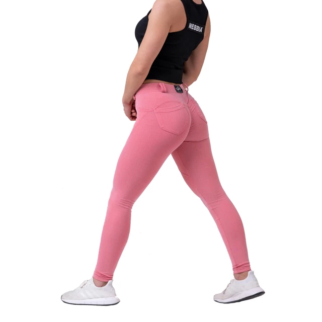 Legginsy damskie Nebbia Dreamy Edition Bubble Butt 537 - Pudrowy Różowy