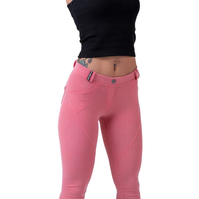 Legginsy damskie Nebbia Dreamy Edition Bubble Butt 537 - Pudrowy Różowy
